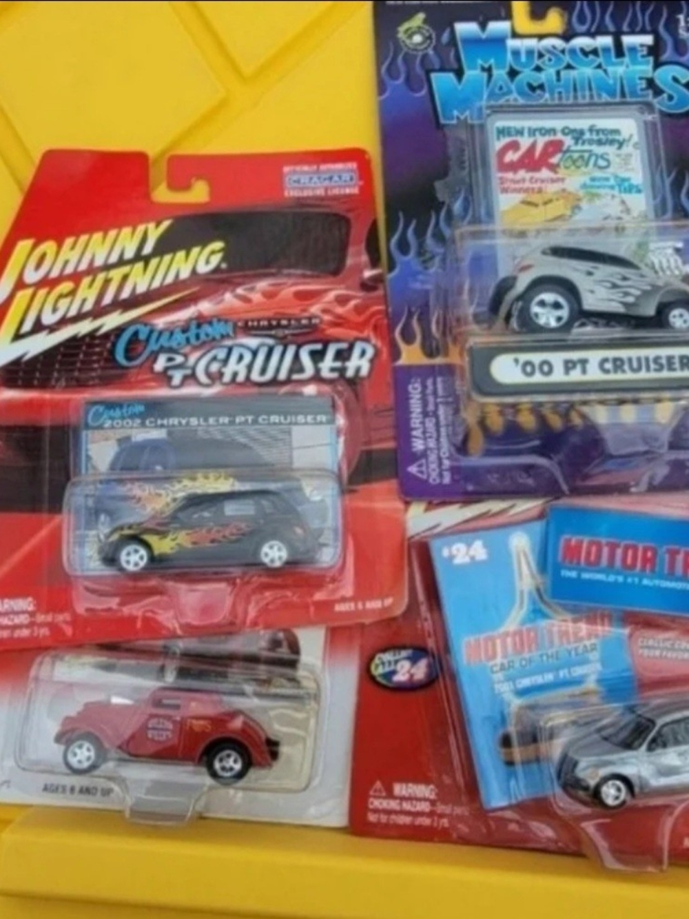 Black PT Cruiser Die-Cast Toy Car with Flames